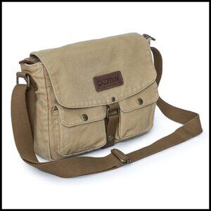 Vintage Canvas Messenger Bag Crossbody Shoulder Satchel Minimalist Daily